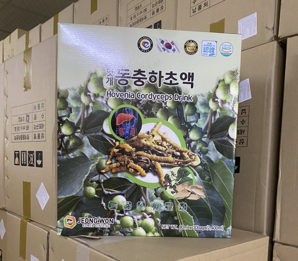 Mát gan Hovenia kết hợp Đông trùng hạ thảo Hàn Quốc Jeong Won