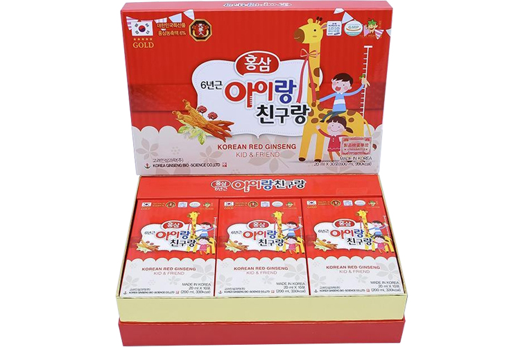 Hồng Sâm Baby Hươu Cao Cổ Korea red Ginseng Hàn Quốc Hộp 30 gói - 20ml