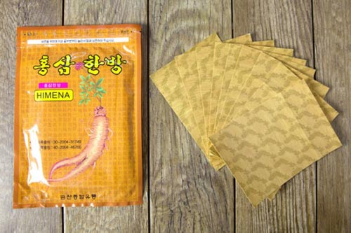 Cao dán sâm Hàn Quốc túi màu vàng - Combo 10 túi x 20 lá