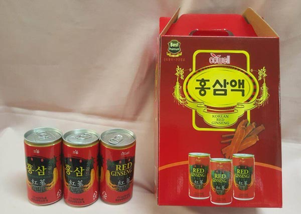 Nước hồng sâm lon Cowell Hàn Quốc - Xách 12 lon x 175ml