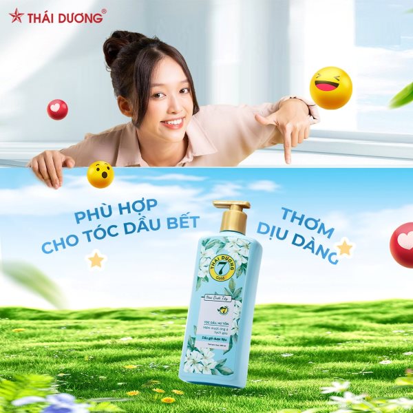 Dầu gội thái dương 7 hương hoa bưởi tây, sạch gầu, hết ngứa, thơm ngát