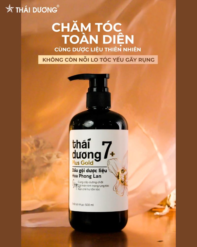 Dầu gội thái dương 7 hoa phong lan, sạch gầu, hết ngứa, mượt tóc 250ml - 500ml