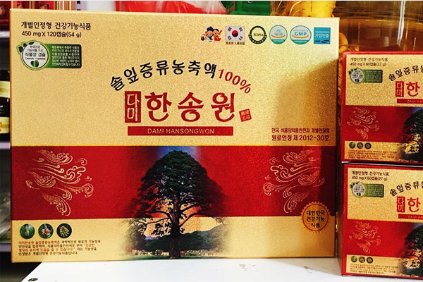 Dami hansongwon red pine oil - tinh dầu thông đỏ Hàn Quốc cao cấp hộp 120v