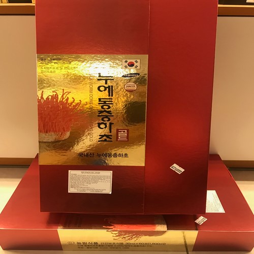 Nước Đông Trùng Slik Worm Dong Chung Ha Cho Gold hộp đỏ cao cấp dạng gói nước