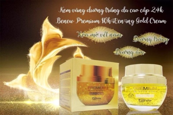 Kem dưỡng trắng da vàng 24K Premium Whitening Gold Cream Benew