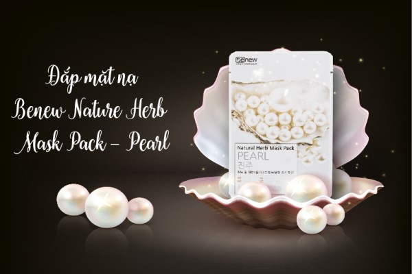 Combo 10 miếng mặt nạ ngọc trai Benew Natural Herb Mask Pack - Pearl 22ml