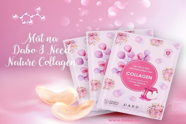 Combo 10 miếng mặt nạ Collagen Dabo I Need Nature Mask Sheet Collagen