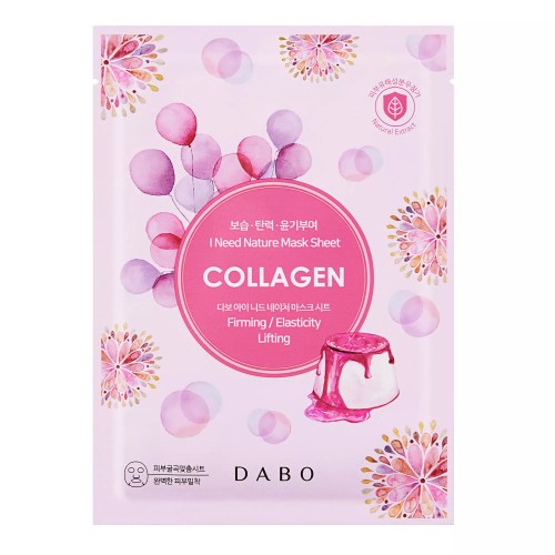 Bộ 10 miếng mặt nạ tinh chất Collagen Dabo I Need Nature Mask Sheet Collagen 23g