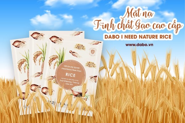 Combo 10 mặt nạ tinh chất Gạo Dabo I Need Nature Mask Sheet Rice 23g