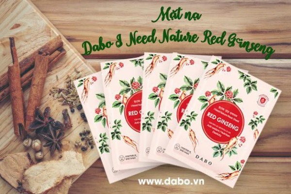 Combo 10 mặt nạ hồng sâm Dabo I Need Nature Mask Sheet Red Ginseng 23g