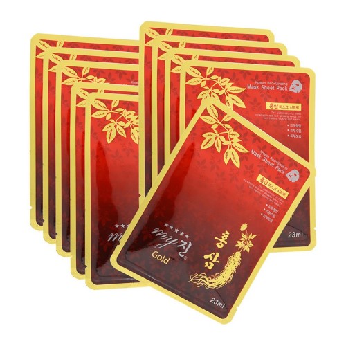Bộ 10 miếng mặt hồng sâm Korea Red Ginseng Mask Sheet Pack My Gold 23ml