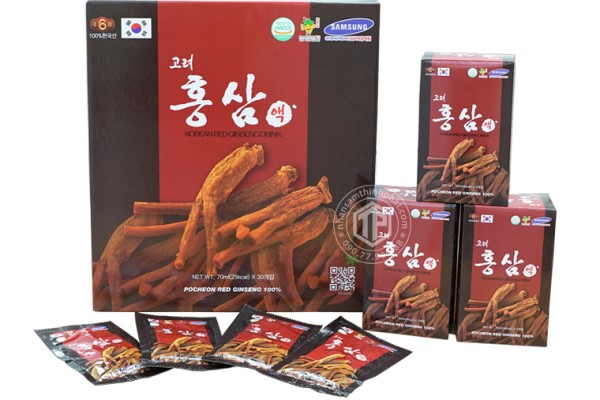Nước Hồng Sâm Pocheon Korean Red Ginseng Drink hộp 30 gói x 70ml