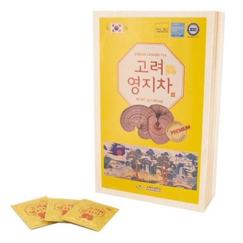 Trà linh chi Hàn Quốc hộp gỗ - Deadong 100g x 3gr