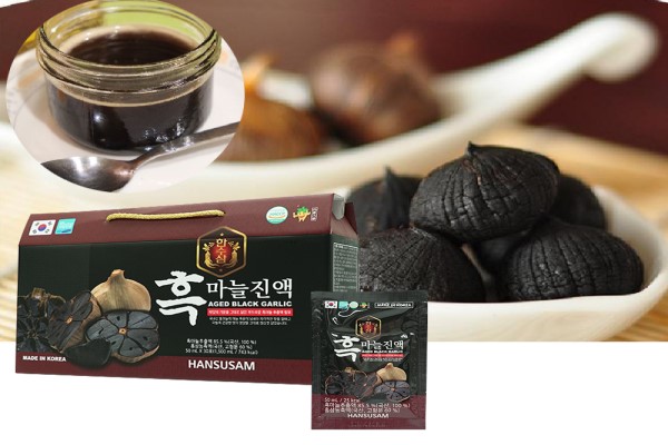 Nước tỏi đen Hàn Quốc Aged Black Garlic Hộp 30 gói x 50 ml
