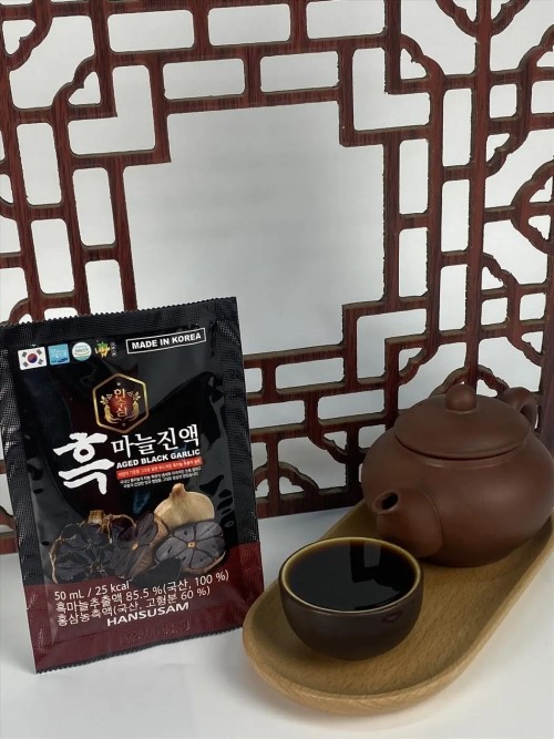 Nước uống tỏi đen Hàn Quốc- Aged Black Garlic Hộp 30 gói x 50 ml