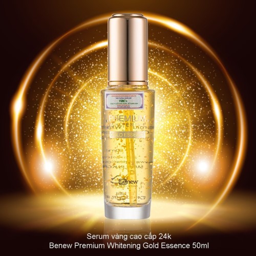 Serum vàng 24k dưỡng trắng da - Benew Premium Whitening Gold Essence