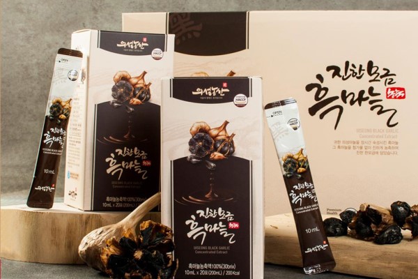 Nước ép tỏi đen Hàn Quốc cô đặc 100% hiệu Uiseong - hộp 30 gói
