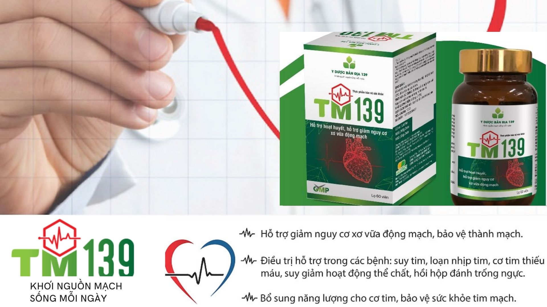 Sản phẩm TM 139- Hỗ trợ hoạt huyết, giảm nguy cơ xơ vữa động mạch