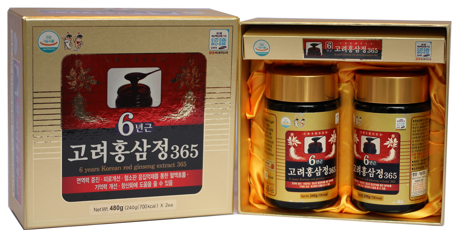 Cao Hồng Sâm Hàn Quốc 365- Đóng hộp 2 lọ 240gr
