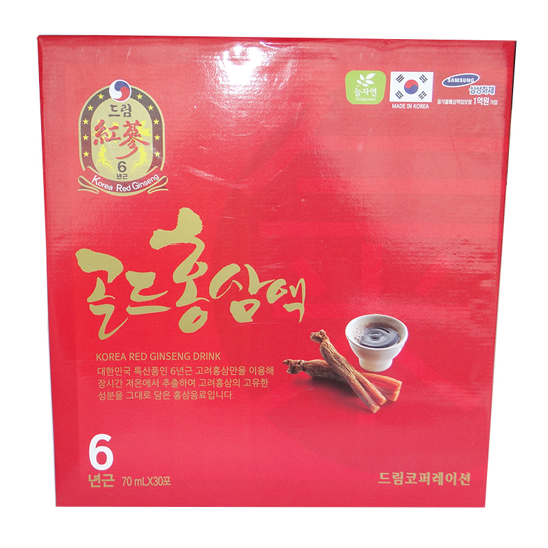 Nước Hồng Sâm 6 Năm Korea Red Ginseng Drink Sobek Hộp 30 gói